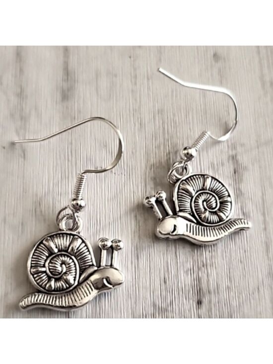 Fashion Jewelry Jewelry - Smiley   Snail Earrings 925S Posts Tibeten zinc